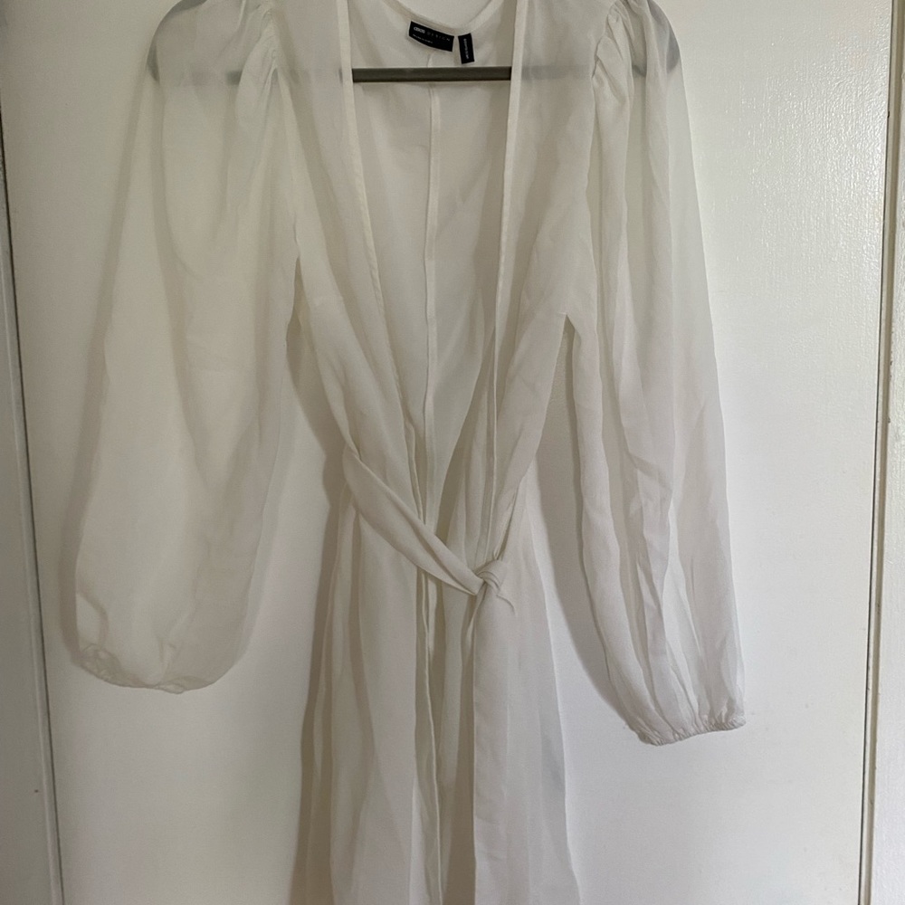 ASOS Sheer White Swim Coverup Robe